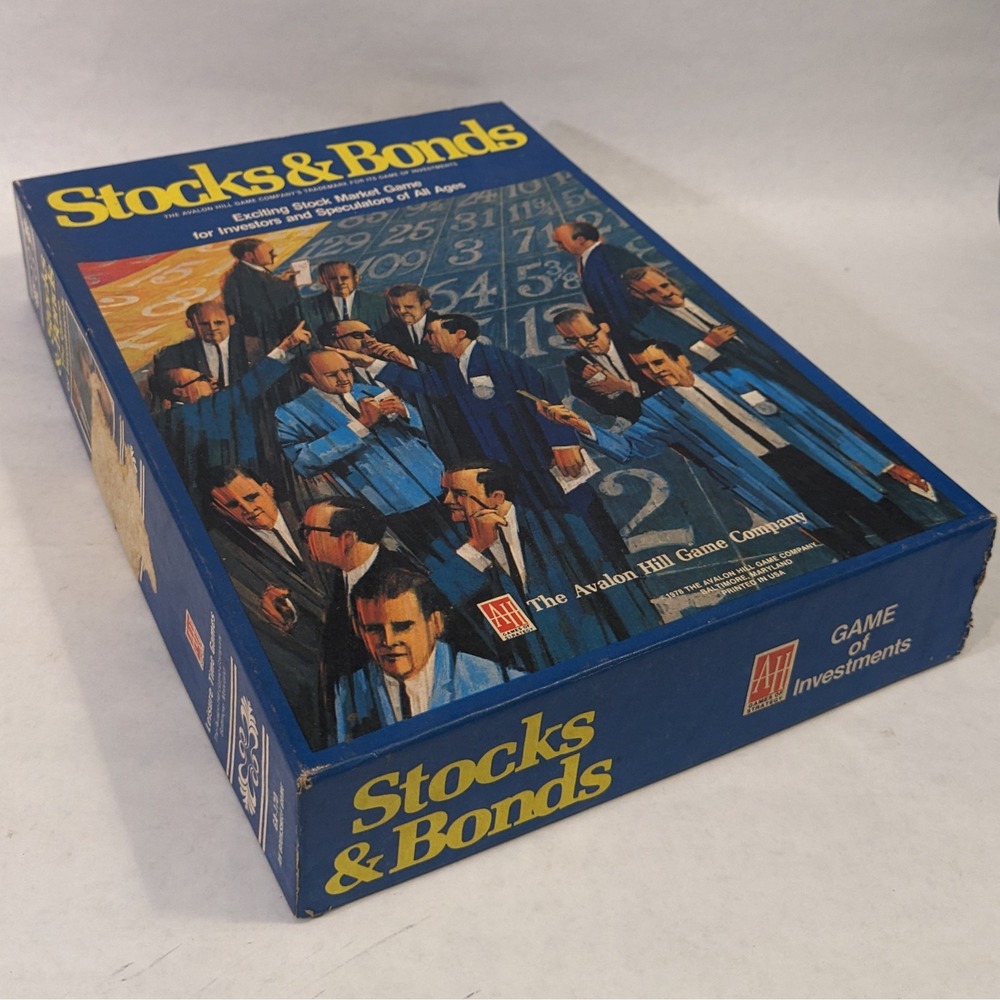 Vtg 1978 Stocks & Bonds Board Game Avalon Hill Bookshelf Game GA-170 Complete - Picture 2 of 9